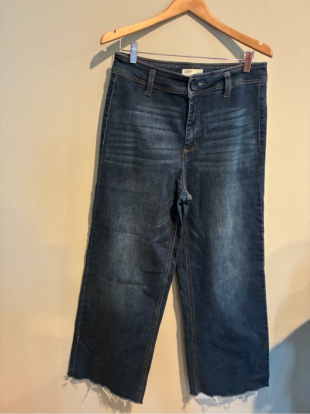 Oat New York High-Rise Wide Leg Women's Jeans in Dark Blue